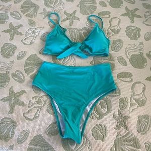 Sea foam green high waisted bikini S
